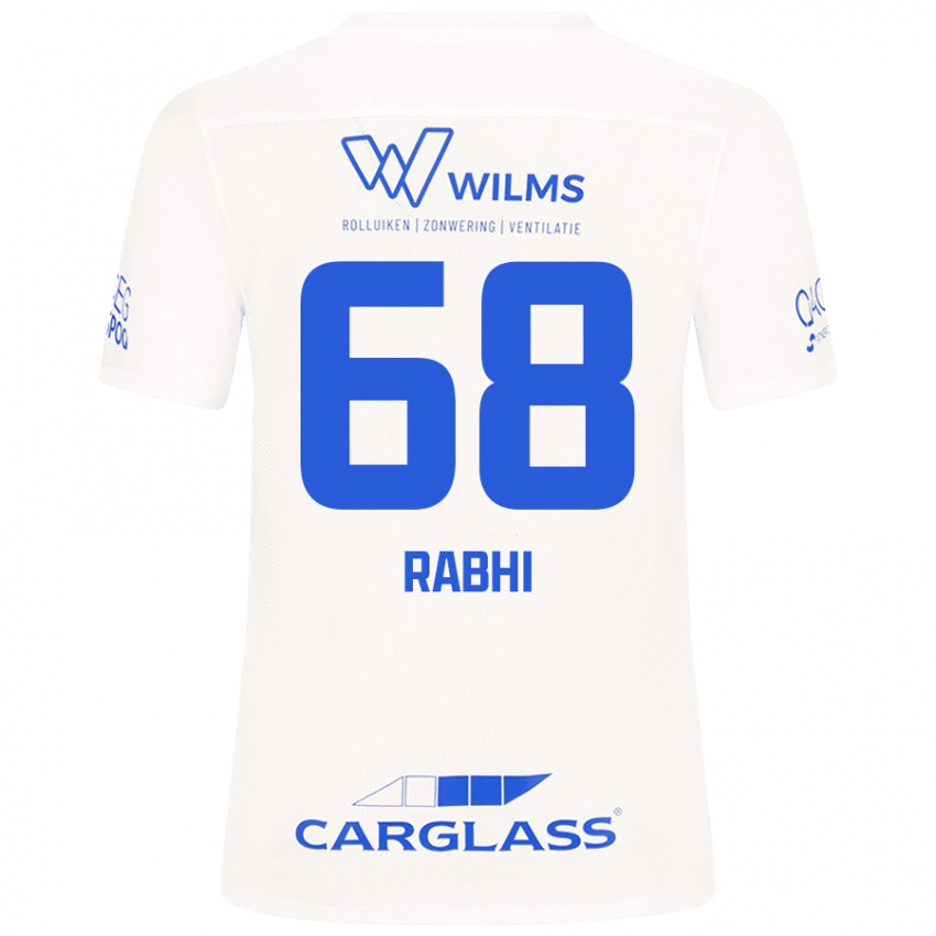 Hombre Camiseta Ayman Rabhi #68 Blanco 2ª Equipación 2024/25 La Camisa Chile