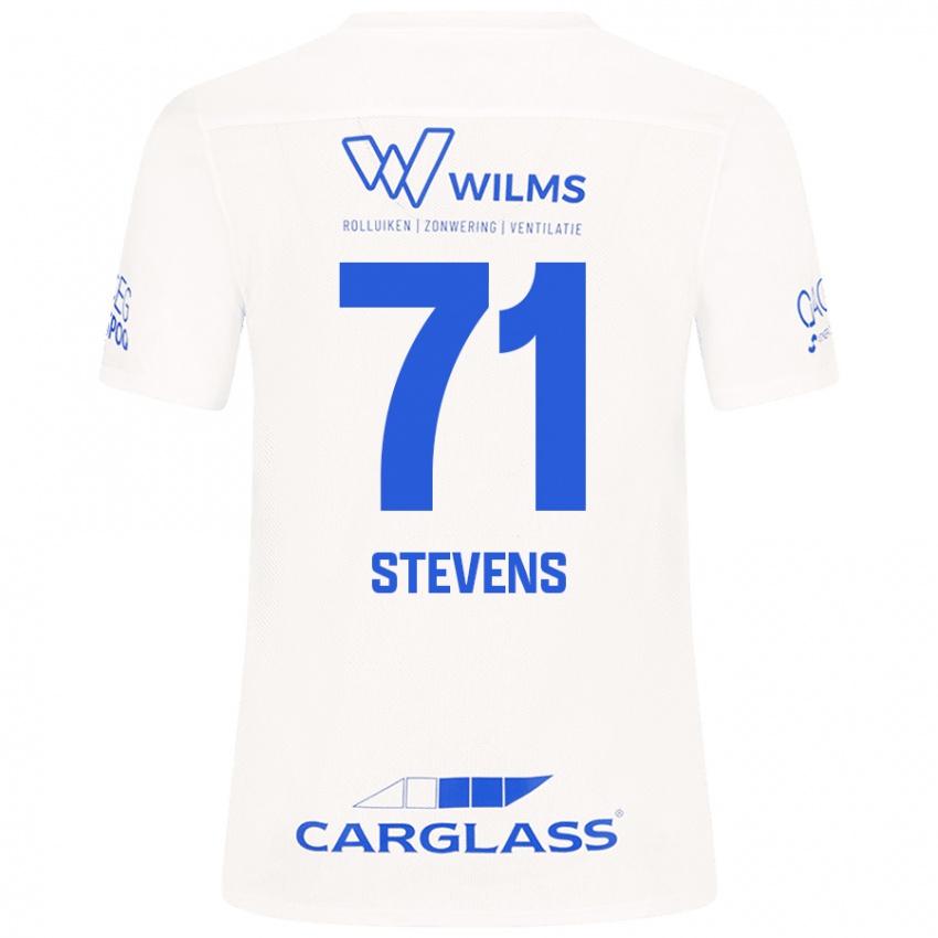 Hombre Camiseta Brent Stevens #71 Blanco 2ª Equipación 2024/25 La Camisa Chile