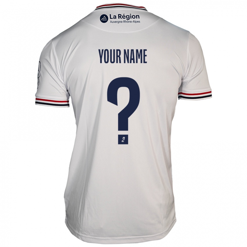 Hombre Camiseta Su Nombre #0 Blanco 2ª Equipación 2024/25 La Camisa Chile