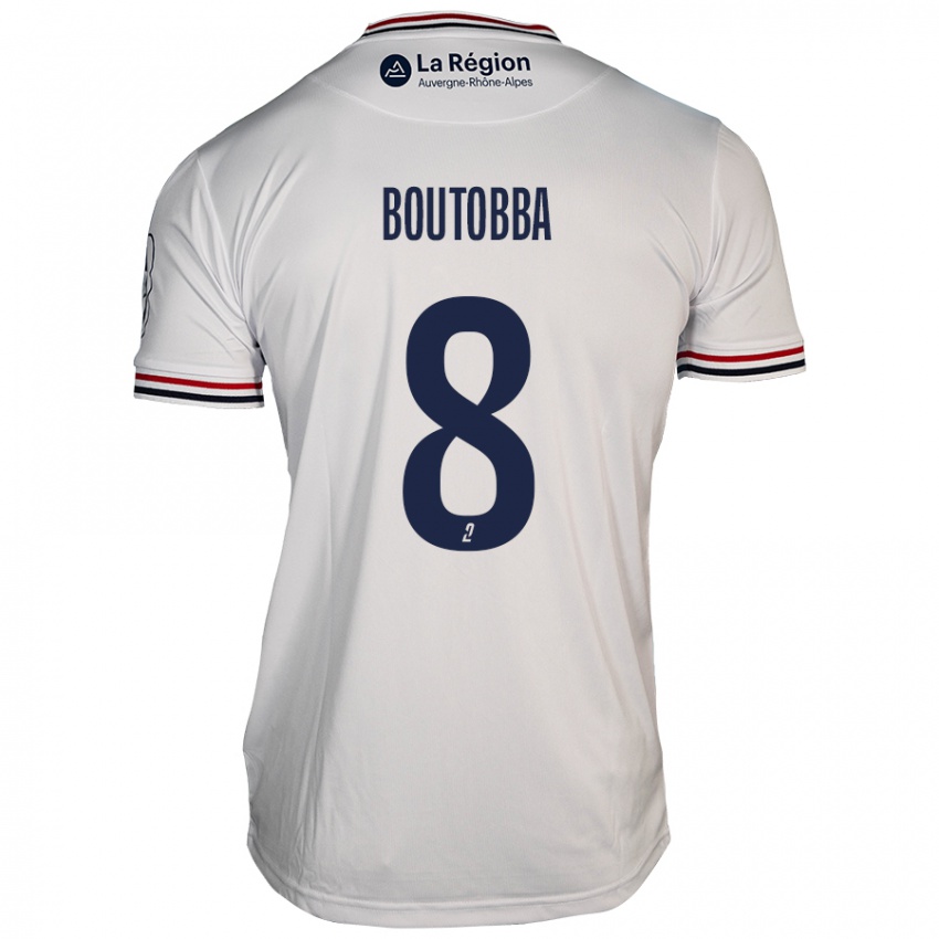 Hombre Camiseta Bilal Boutobba #8 Blanco 2ª Equipación 2024/25 La Camisa Chile