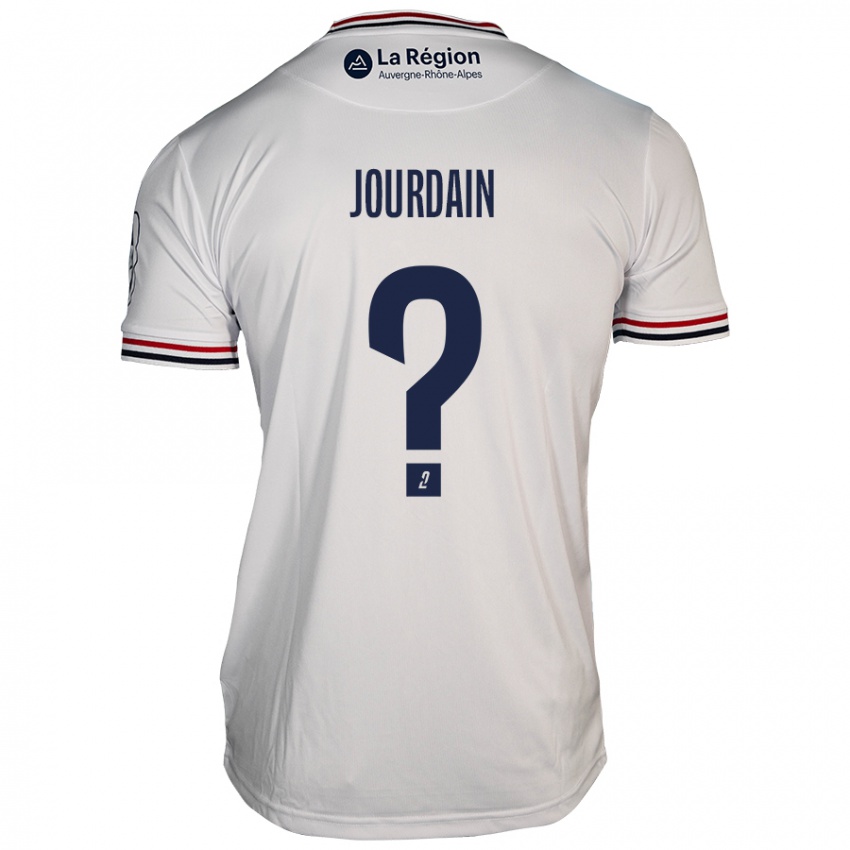 Hombre Camiseta Théo Jourdain #0 Blanco 2ª Equipación 2024/25 La Camisa Chile