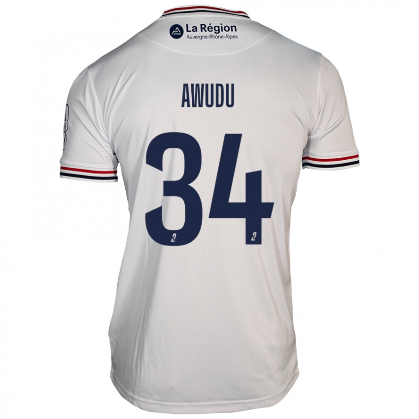 Hombre Camiseta Sumaila Awudu #34 Blanco 2ª Equipación 2024/25 La Camisa Chile