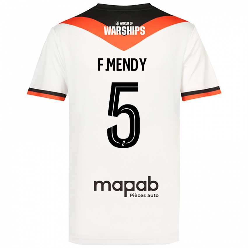 Hombre Camiseta Formose Mendy #5 Blanco 2ª Equipación 2024/25 La Camisa Chile