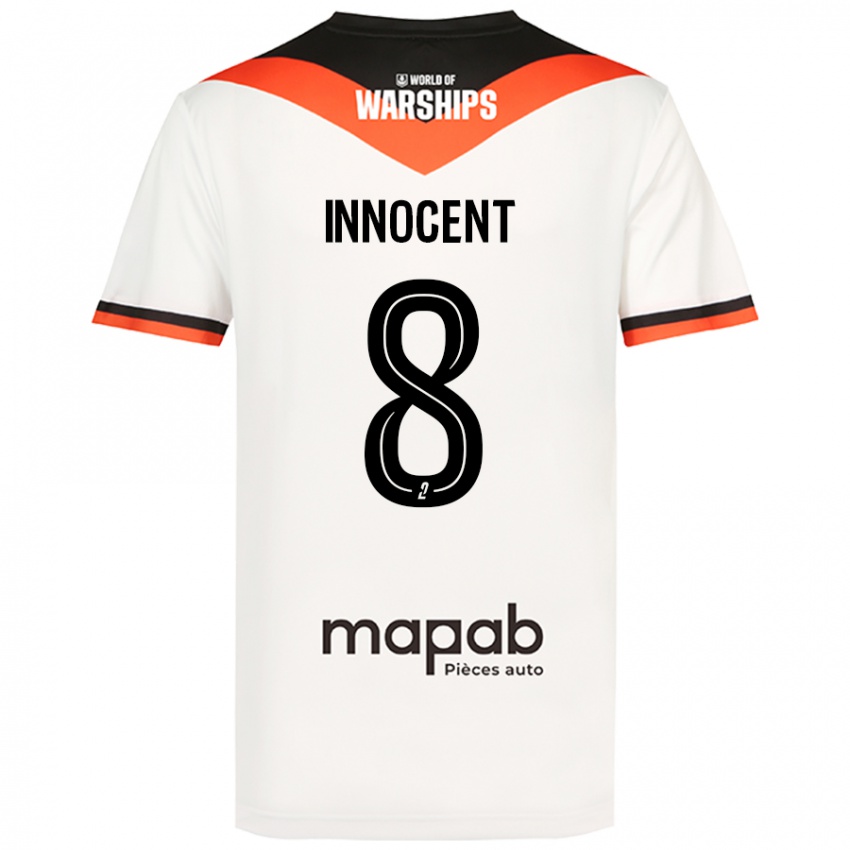 Hombre Camiseta Bonke Innocent #8 Blanco 2ª Equipación 2024/25 La Camisa Chile