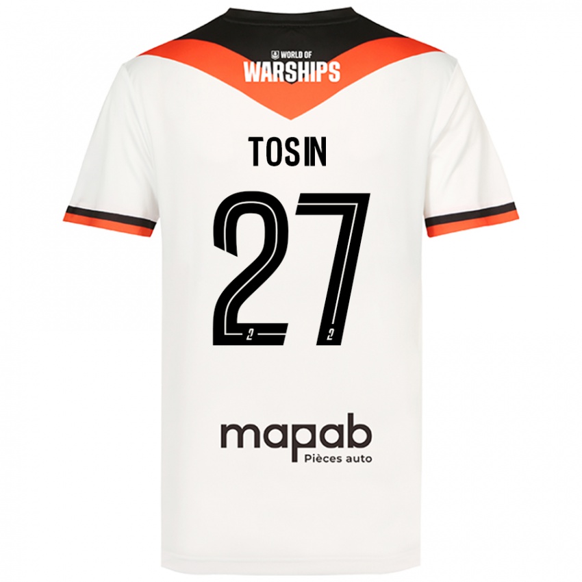 Hombre Camiseta Aiyegun Tosin #27 Blanco 2ª Equipación 2024/25 La Camisa Chile