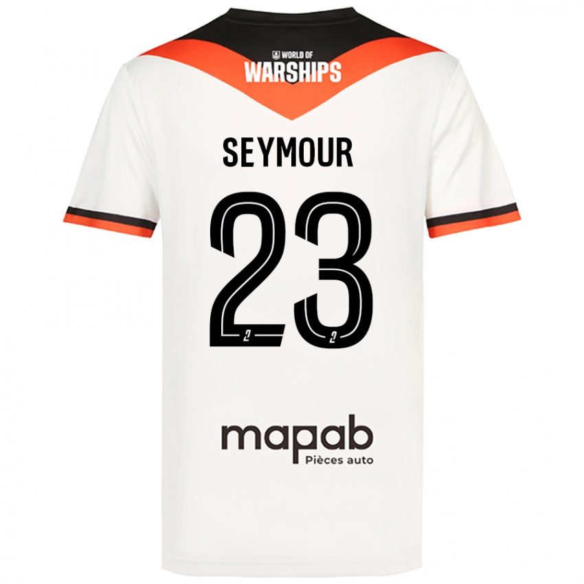 Hombre Camiseta Brice Seymour #23 Blanco 2ª Equipación 2024/25 La Camisa Chile