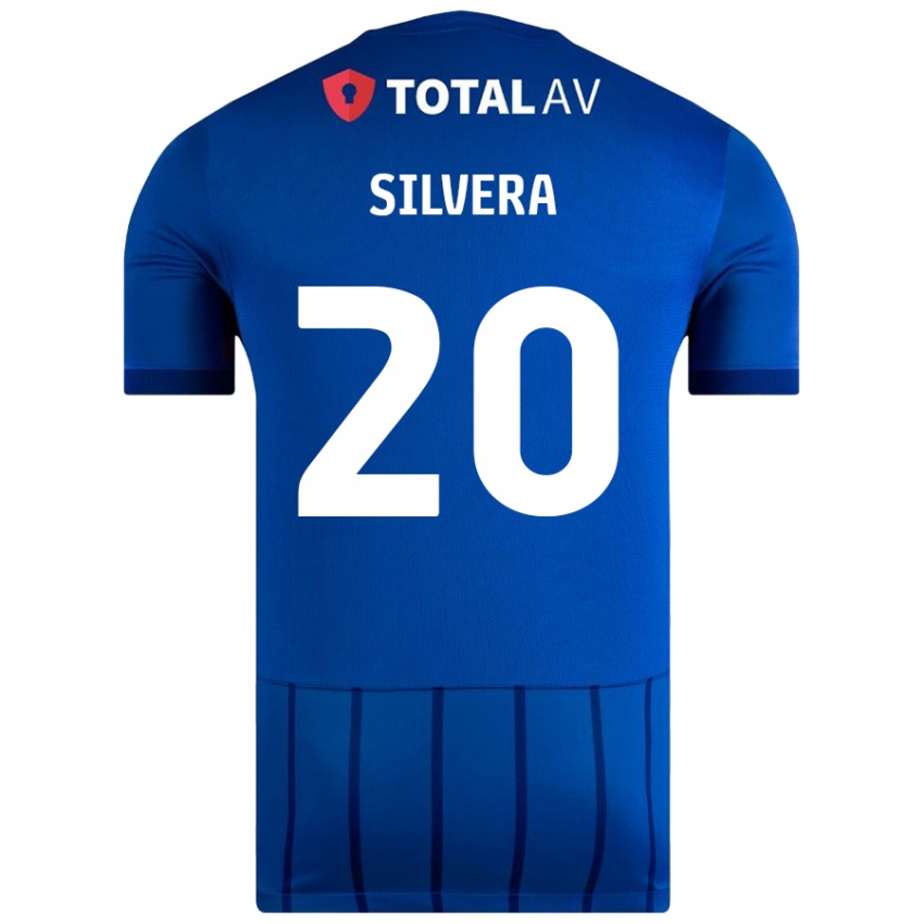 Mujer Camiseta Sam Silvera #20 Azul 1ª Equipación 2024/25 La Camisa Chile