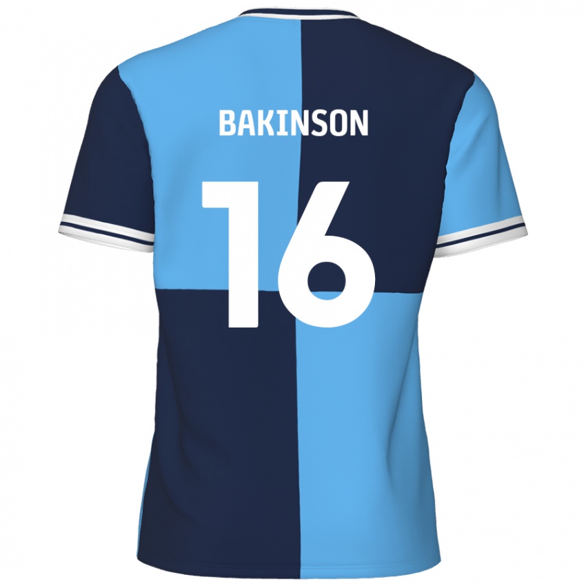 Mujer Camiseta Tyreeq Bakinson #16 Azul Cielo Azul Oscuro 1ª Equipación 2024/25 La Camisa Chile