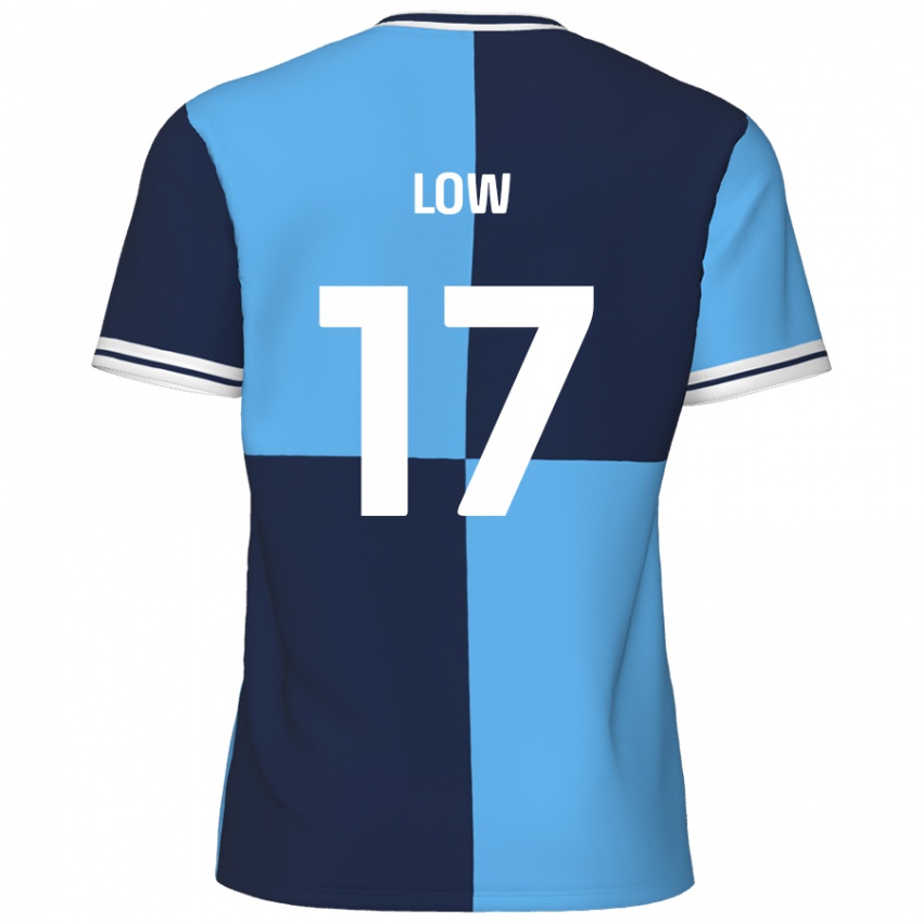 Mujer Camiseta Joe Low #17 Azul Cielo Azul Oscuro 1ª Equipación 2024/25 La Camisa Chile