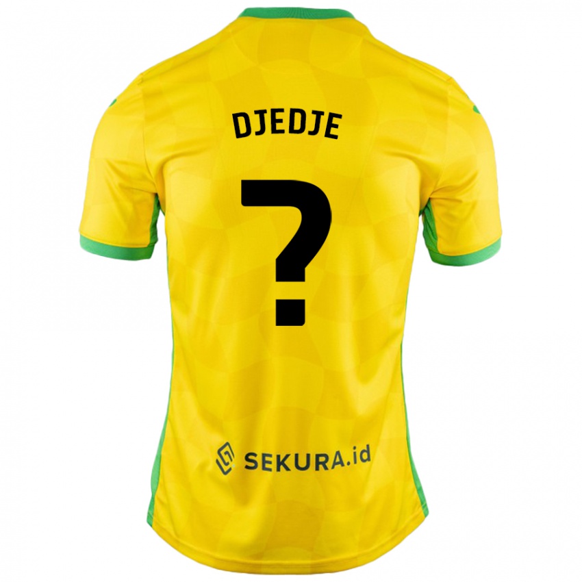 Mujer Camiseta Uriah Djedje #0 Amarillo Verde 1ª Equipación 2024/25 La Camisa Chile