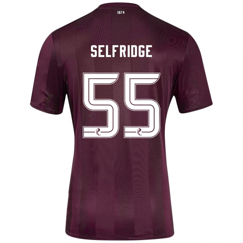 Mujer Camiseta Louis Selfridge #55 Borgoña 1ª Equipación 2024/25 La Camisa Chile