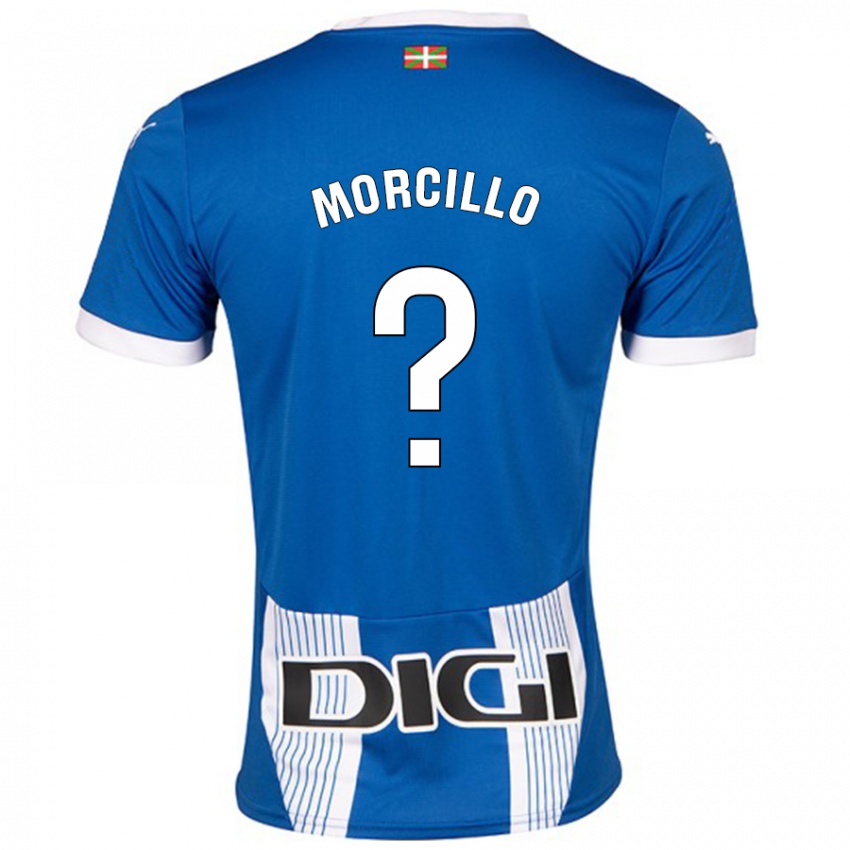 Mujer Camiseta Diego Morcillo #0 Azul 1ª Equipación 2024/25 La Camisa Chile