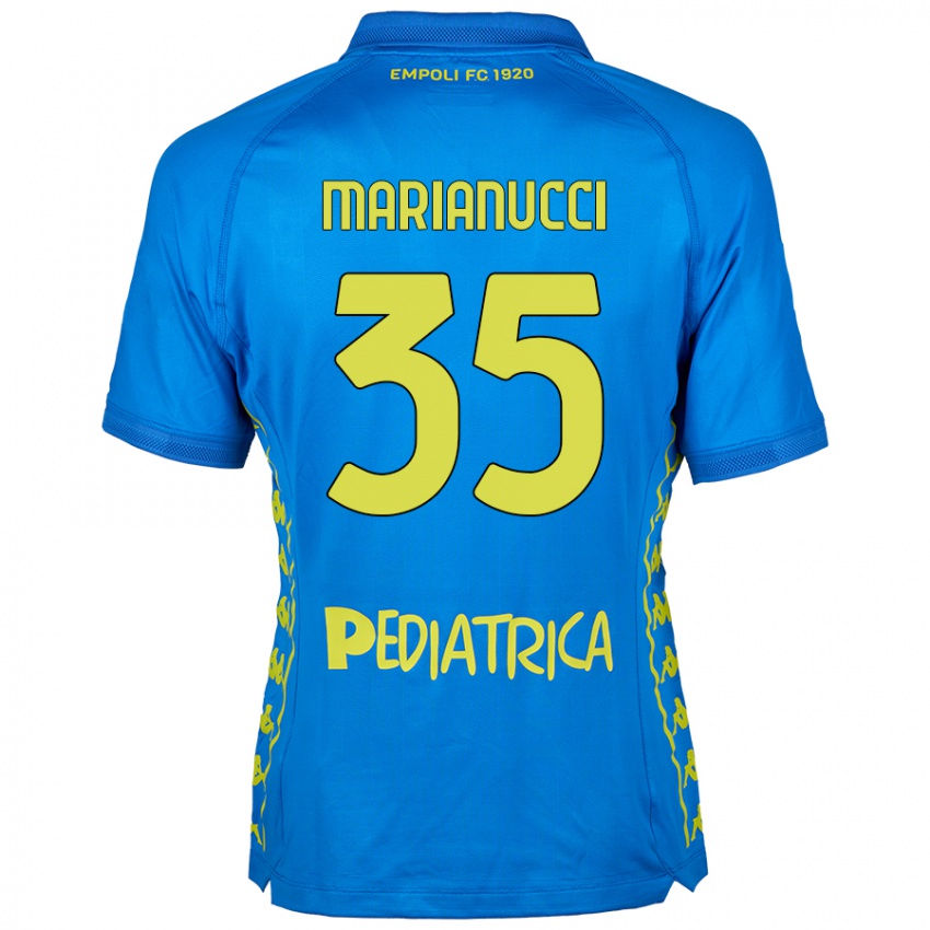 Mujer Camiseta Luca Marianucci #35 Azul 1ª Equipación 2024/25 La Camisa Chile