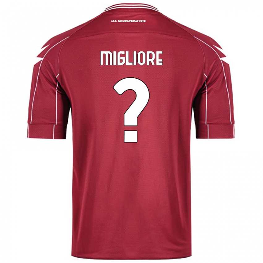 Mujer Camiseta Lorenzo Migliore #0 Borgoña 1ª Equipación 2024/25 La Camisa Chile