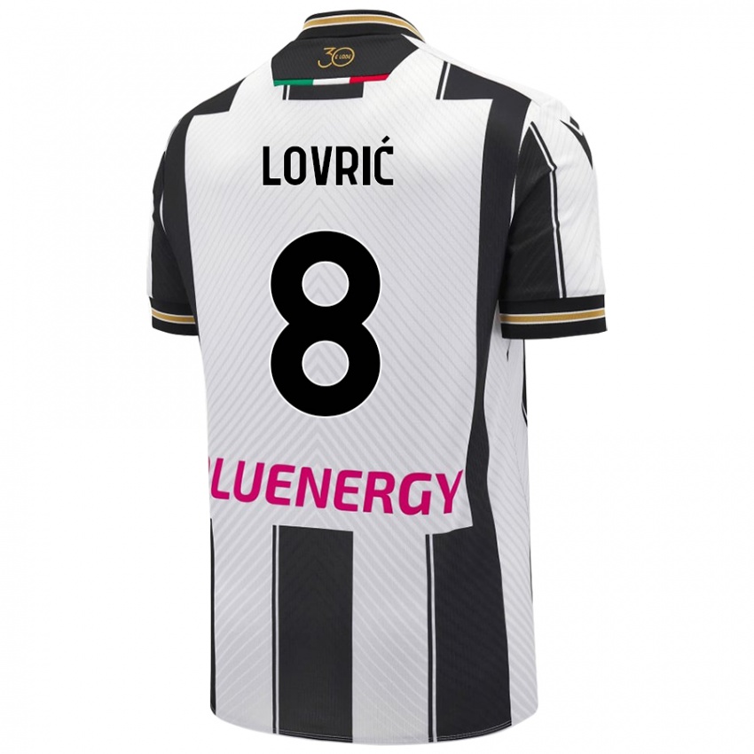 Mujer Camiseta Sandi Lovrić #8 Blanco Negro 1ª Equipación 2024/25 La Camisa Chile