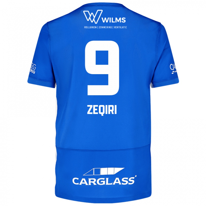 Mujer Camiseta Andi Zeqiri #9 Azul 1ª Equipación 2024/25 La Camisa Chile