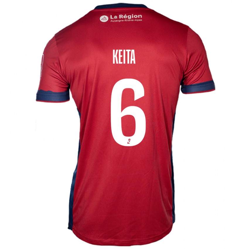 Mujer Camiseta Habib Keïta #6 Borgoña Claro 1ª Equipación 2024/25 La Camisa Chile