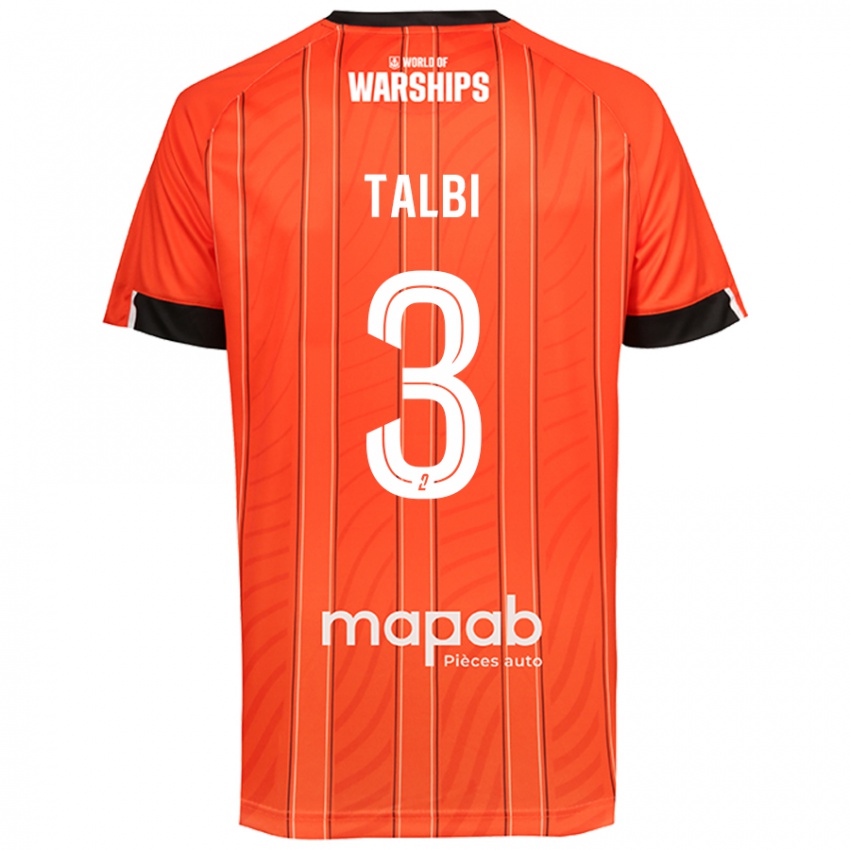 Mujer Camiseta Montassar Talbi #3 Naranja 1ª Equipación 2024/25 La Camisa Chile