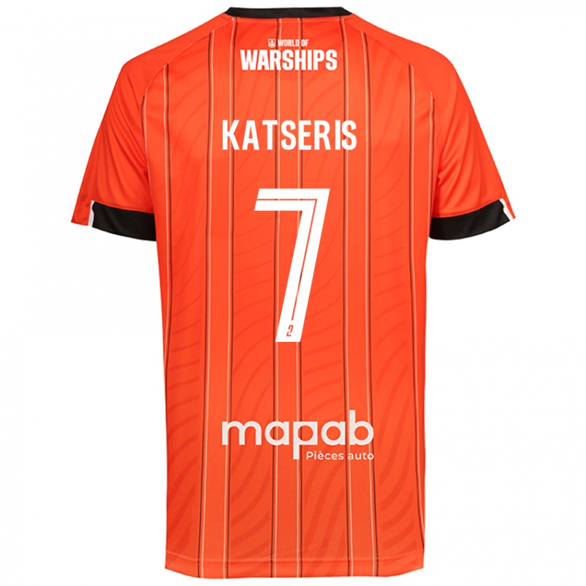 Mujer Camiseta Panos Katseris #7 Naranja 1ª Equipación 2024/25 La Camisa Chile