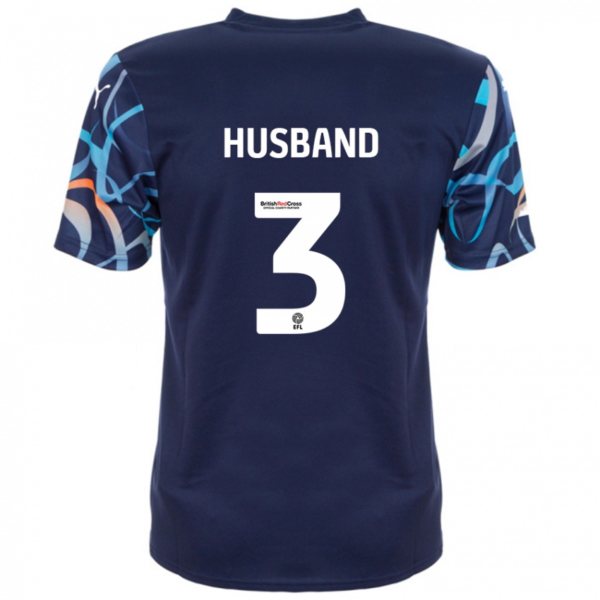 Mujer Camiseta James Husband #3 Azul Marino 2ª Equipación 2024/25 La Camisa Chile