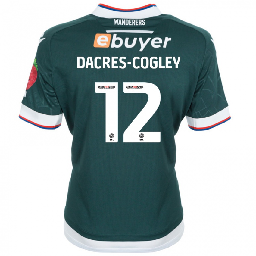 Mujer Camiseta Josh Dacres-Cogley #12 Verde Oscuro 2ª Equipación 2024/25 La Camisa Chile