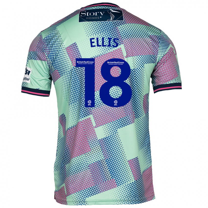 Mujer Camiseta Jack Ellis #18 Verde 2ª Equipación 2024/25 La Camisa Chile