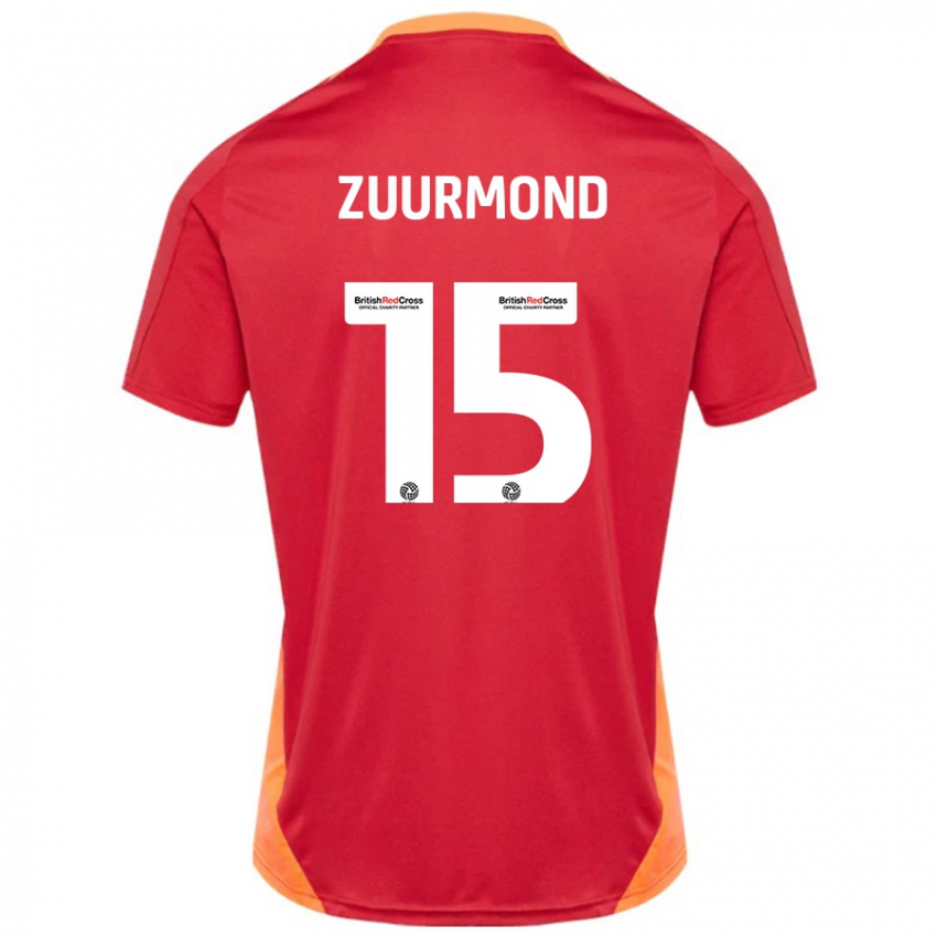 Mujer Camiseta Ishbel Zuurmond #15 Azul Blanquecino 2ª Equipación 2024/25 La Camisa Chile