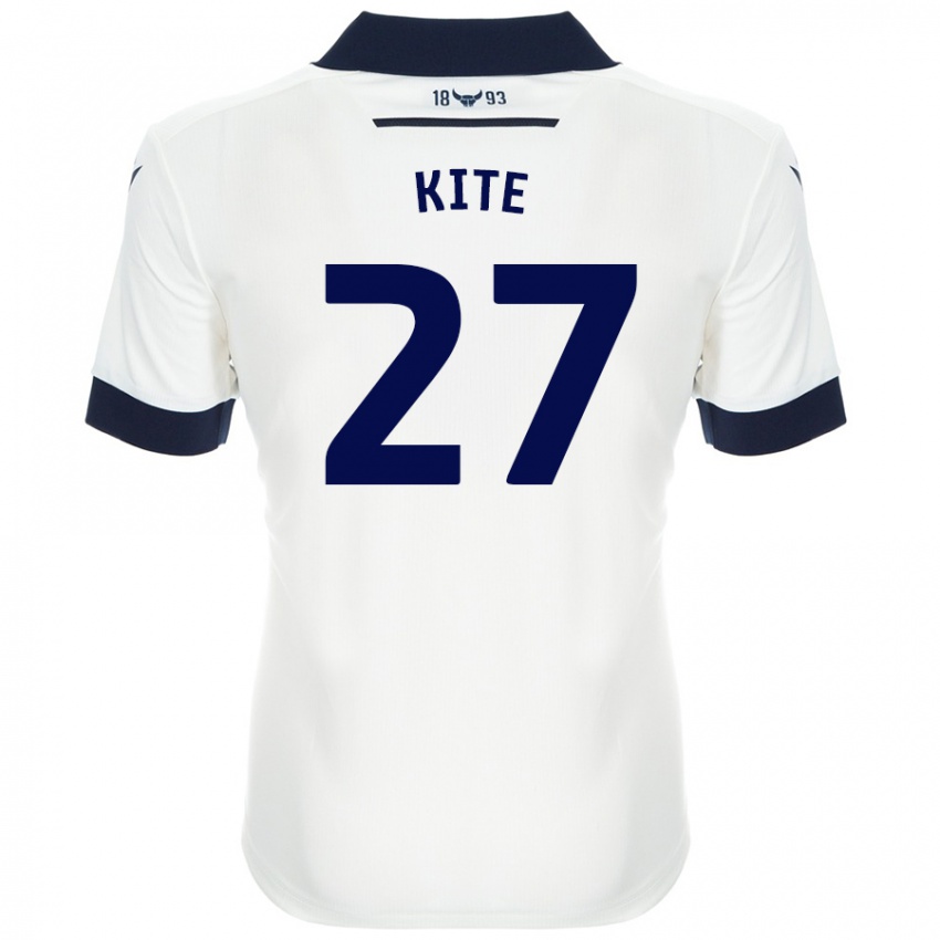 Mujer Camiseta Rose Kite #27 Blanco Azul Marino 2ª Equipación 2024/25 La Camisa Chile