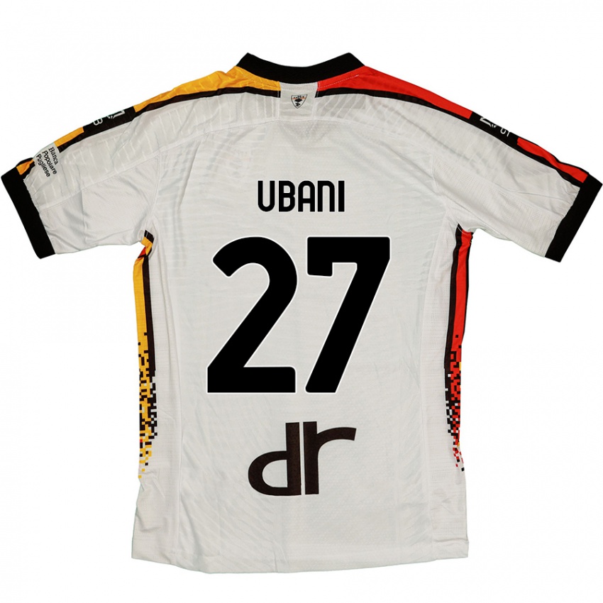 Mujer Camiseta Marlon Ubani #27 Blanco Negro 2ª Equipación 2024/25 La Camisa Chile