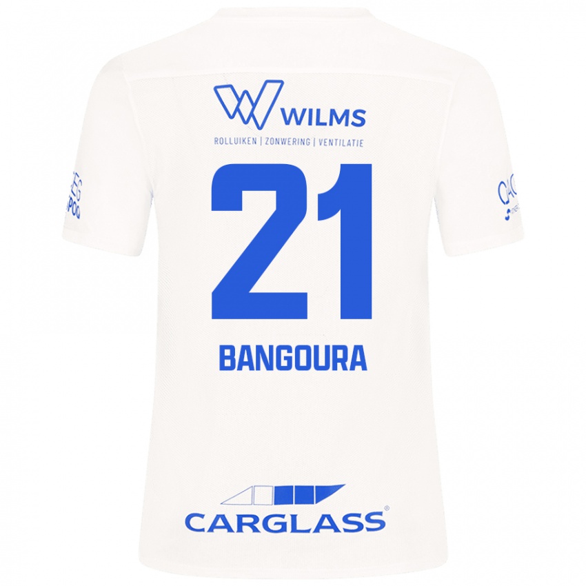 Mujer Camiseta Ibrahima Sory Bangoura #21 Blanco 2ª Equipación 2024/25 La Camisa Chile