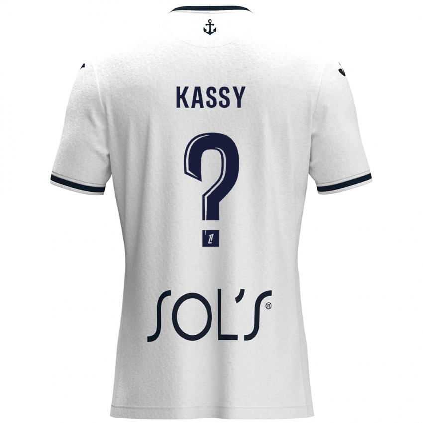 Mujer Camiseta Berni Kassy #0 Blanco Azul Oscuro 2ª Equipación 2024/25 La Camisa Chile