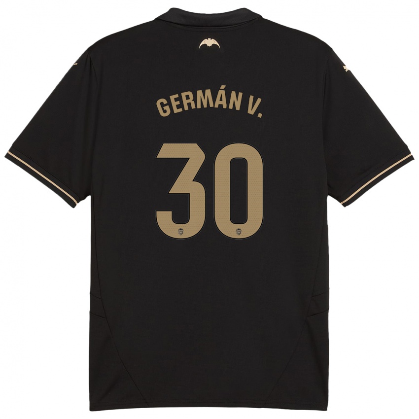 Niño Camiseta German Valera #30 Negro 2ª Equipación 2024/25 La Camisa Chile