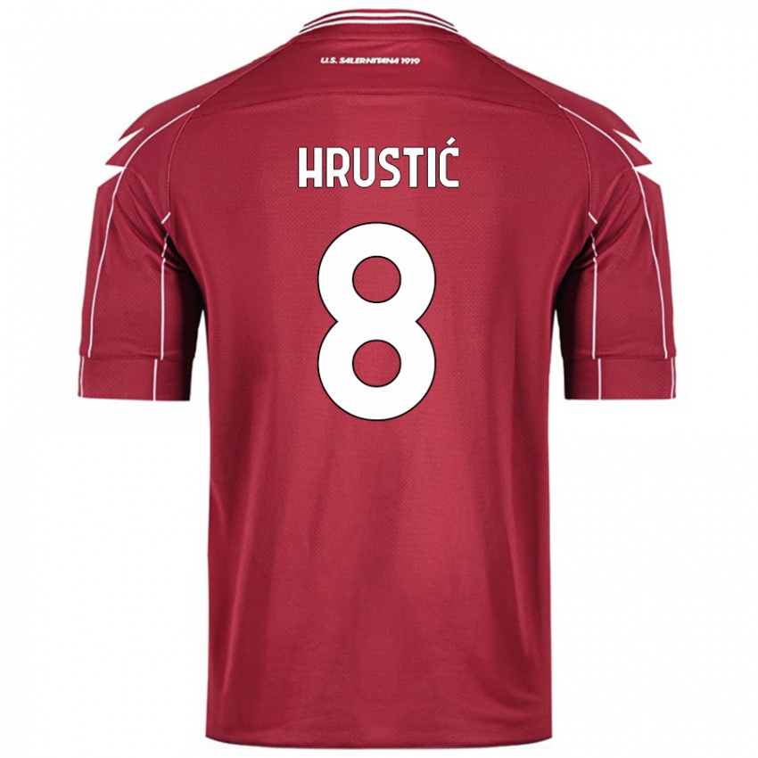 Niño Camiseta Ajdin Hrustić #8 Borgoña 1ª Equipación 2024/25 La Camisa Chile