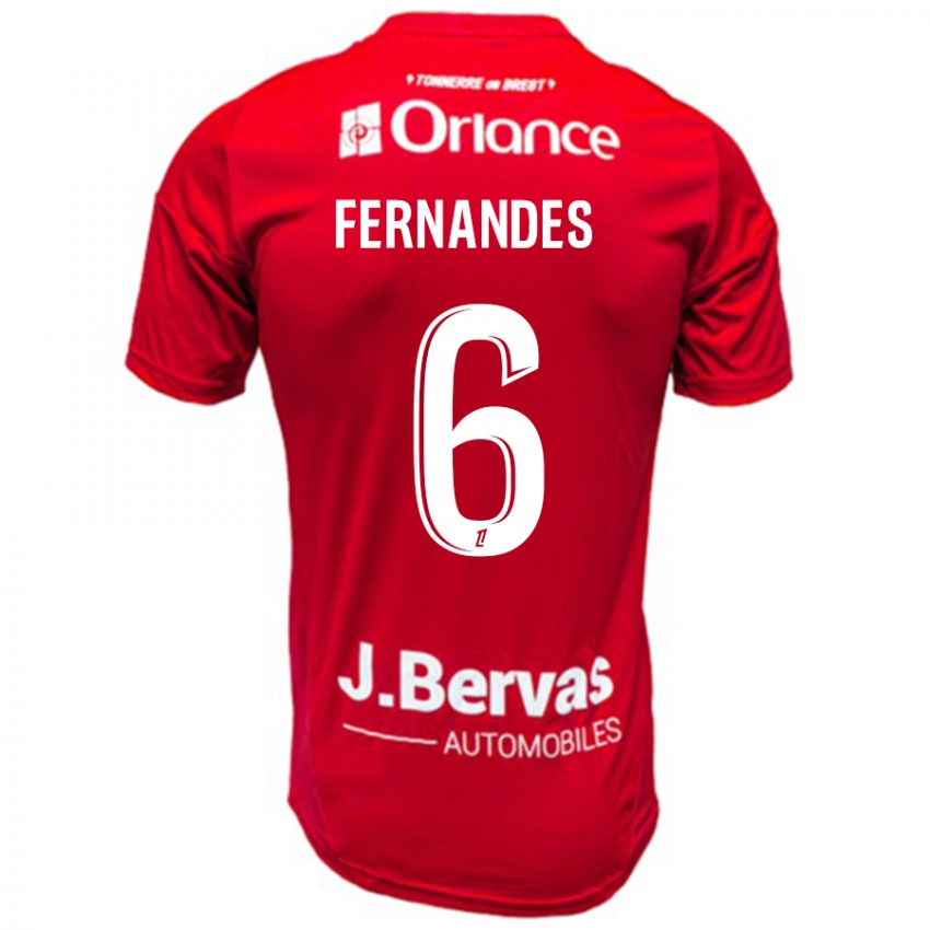 Niño Camiseta Edimilson Fernandes #6 Rojo Blanco 1ª Equipación 2024/25 La Camisa Chile