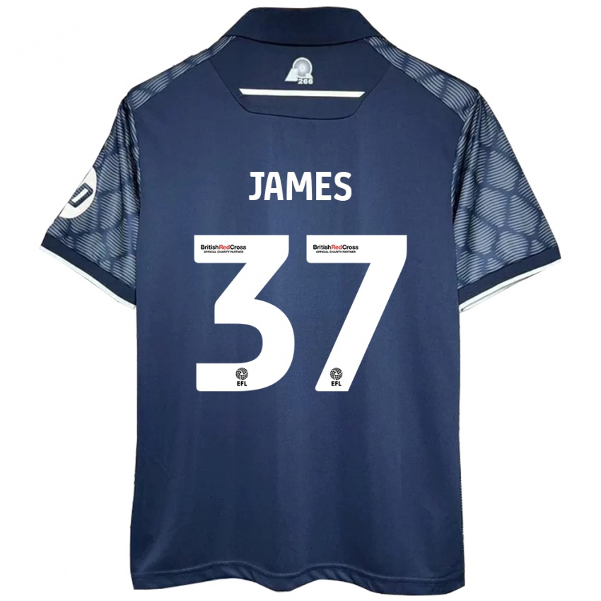 Hombre Camiseta Matty James #37 Negro 2ª Equipación 2024/25 La Camisa Chile