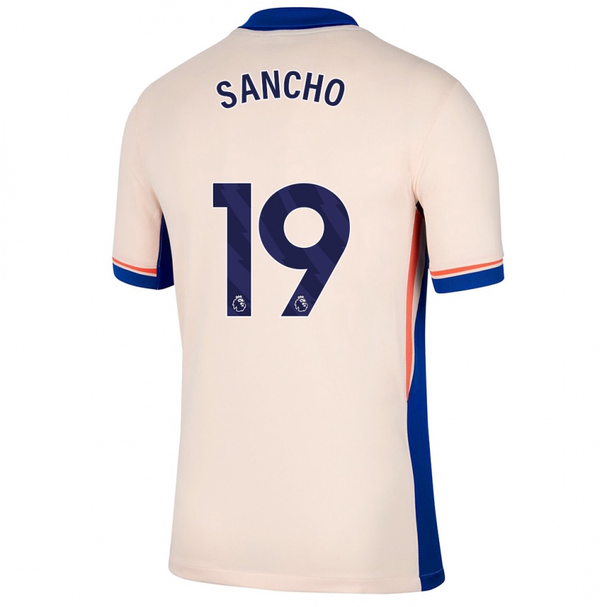 Mujer Camiseta Jadon Sancho #19 Beige Claro 2ª Equipación 2024/25 La Camisa Chile