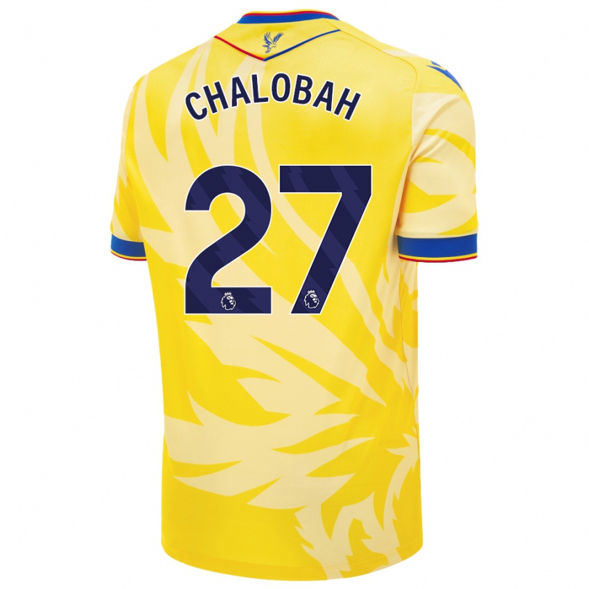 Mujer Camiseta Trevoh Chalobah #27 Amarillo 2ª Equipación 2024/25 La Camisa Chile