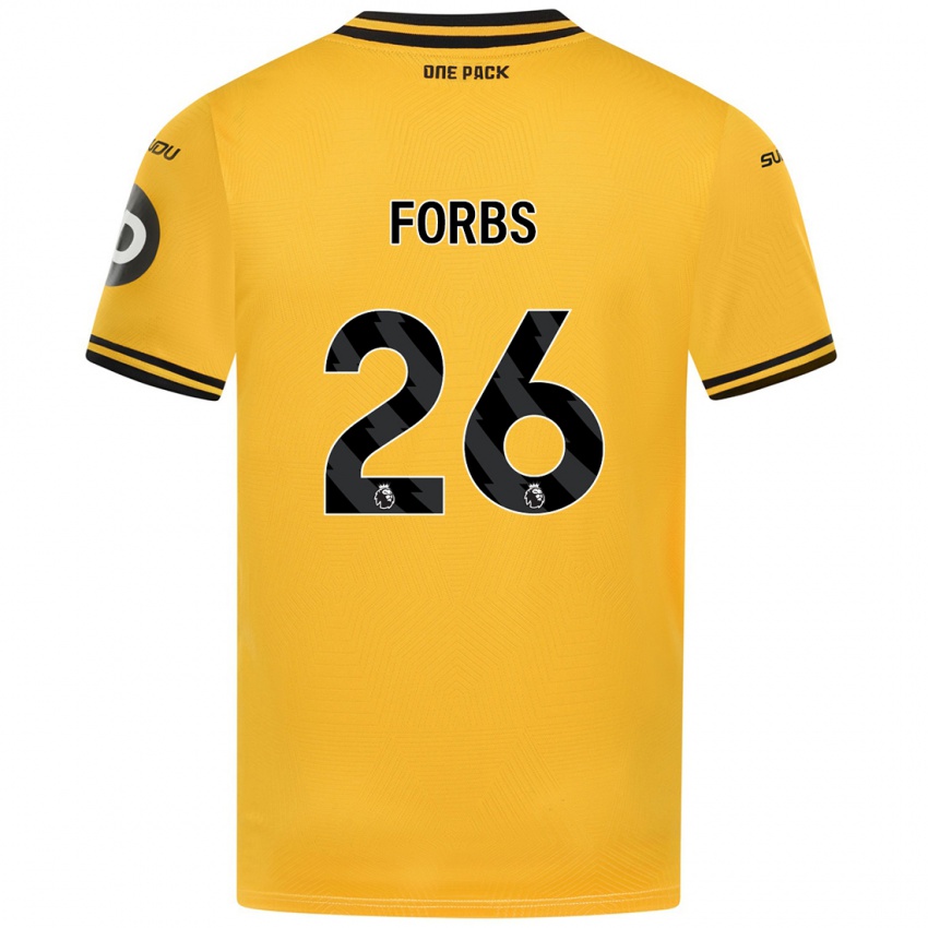 Mujer Camiseta Carlos Borges #26 Amarillo 1ª Equipación 2024/25 La Camisa Chile