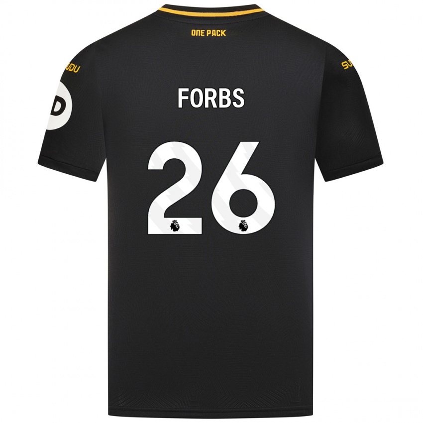 Mujer Camiseta Carlos Borges #26 Negro 2ª Equipación 2024/25 La Camisa Chile