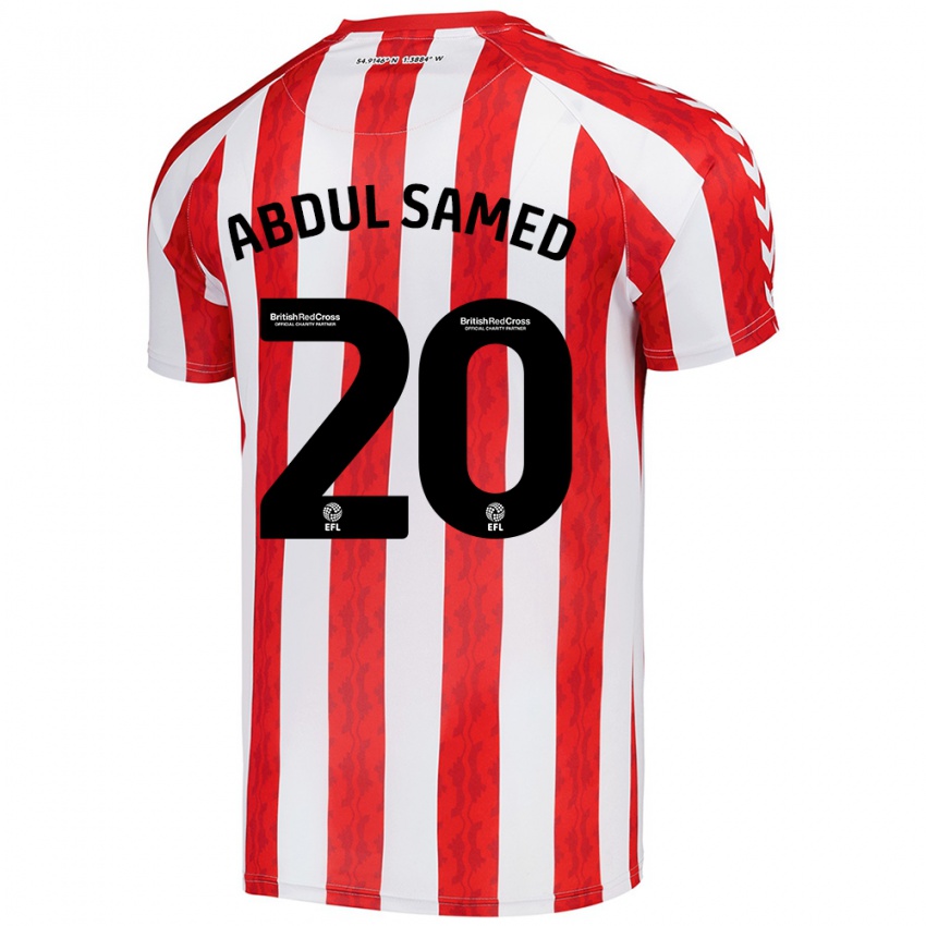 Mujer Camiseta Salis Abdul Samed #20 Rojo Blanco 1ª Equipación 2024/25 La Camisa Chile