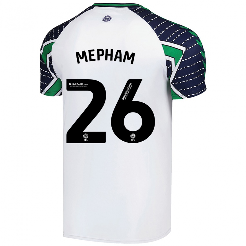 Mujer Camiseta Chris Mepham #26 Blanco 2ª Equipación 2024/25 La Camisa Chile