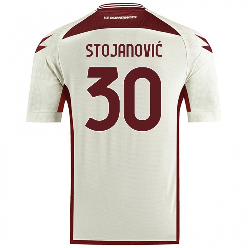 Mujer Camiseta Petar Stojanović #30 Color Crema 2ª Equipación 2024/25 La Camisa Chile