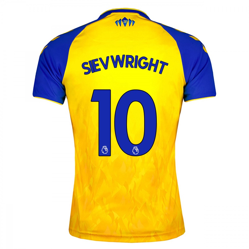 Mujer Camiseta Shannon Sievwright #10 Amarillo Azul 2ª Equipación 2021/22 La Camisa Chile