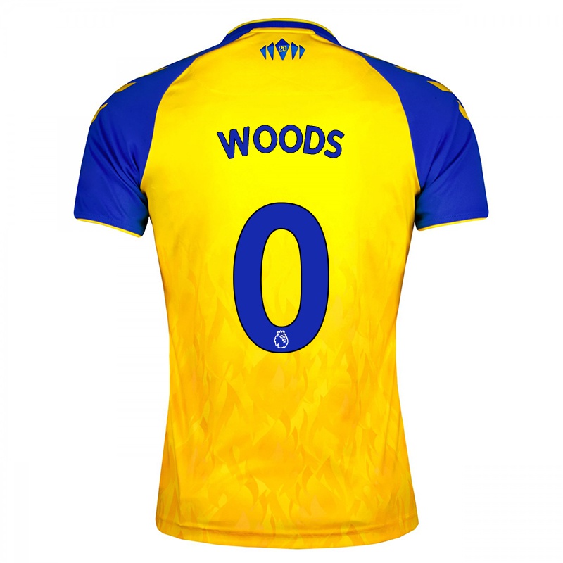 Mujer Camiseta Rachel Woods #0 Amarillo Azul 2ª Equipación 2021/22 La Camisa Chile