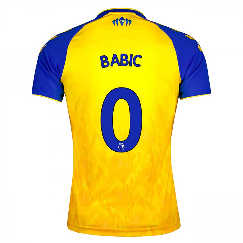 Mujer Camiseta Goran Babic #0 Amarillo Azul 2ª Equipación 2021/22 La Camisa Chile