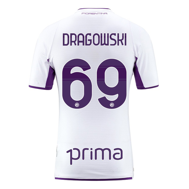 Mujer Camiseta Bartlomiej Dragowski #69 Blanco 2ª Equipación 2021/22 La Camisa Chile