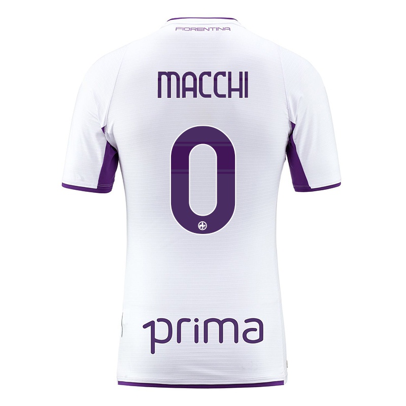 Mujer Camiseta Mattia Macchi #0 Blanco 2ª Equipación 2021/22 La Camisa Chile