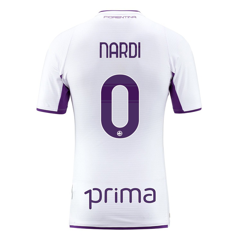 Mujer Camiseta Niccolo Nardi #0 Blanco 2ª Equipación 2021/22 La Camisa Chile