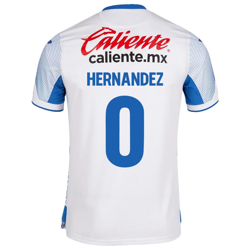 Mujer Camiseta Luis Hernandez #0 Blanco 2ª Equipación 2021/22 La Camisa Chile