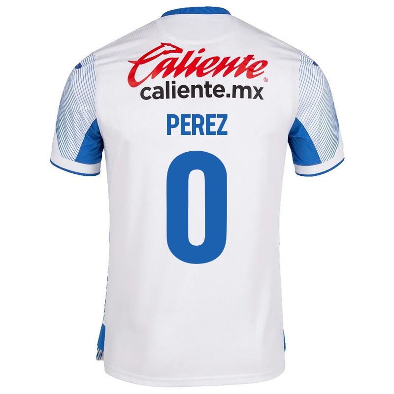 Mujer Camiseta Luis Perez #0 Blanco 2ª Equipación 2021/22 La Camisa Chile
